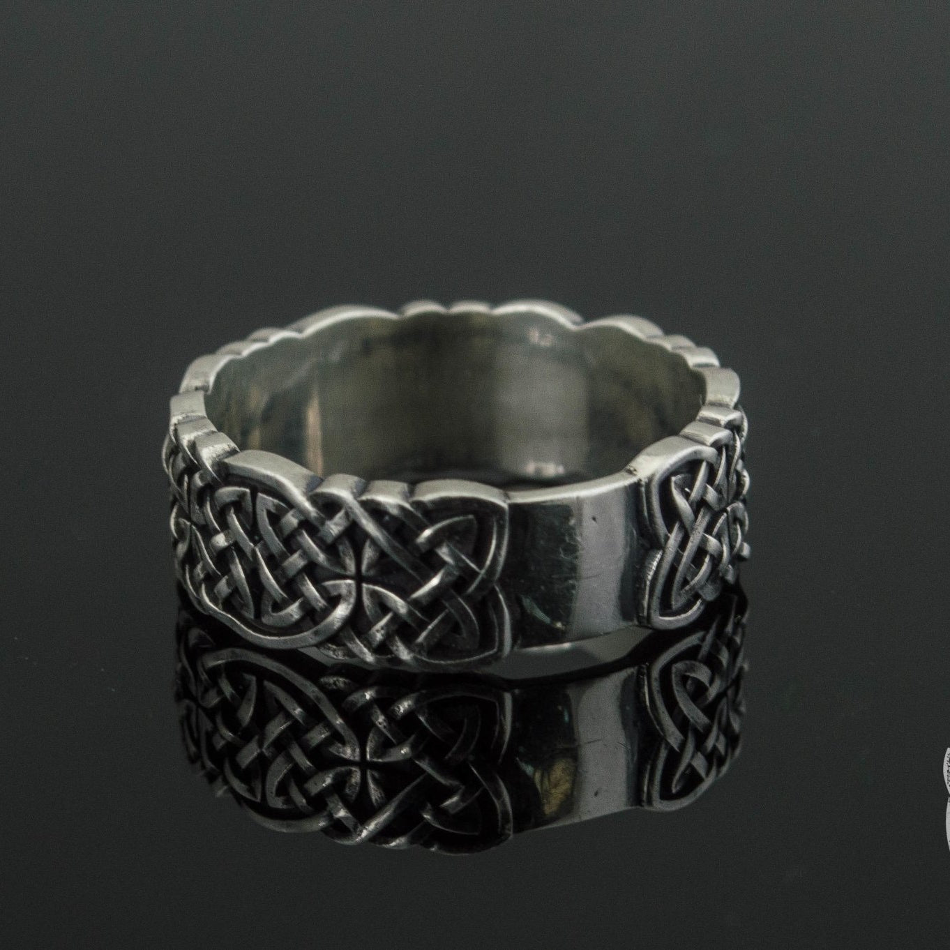 Norse Ornament 925 Sterling Silver Viking Ring - VikingsBrand