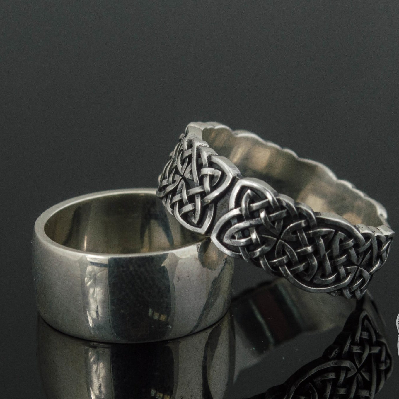 Norse Ornament 925 Sterling Silver Viking Ring - VikingsBrand
