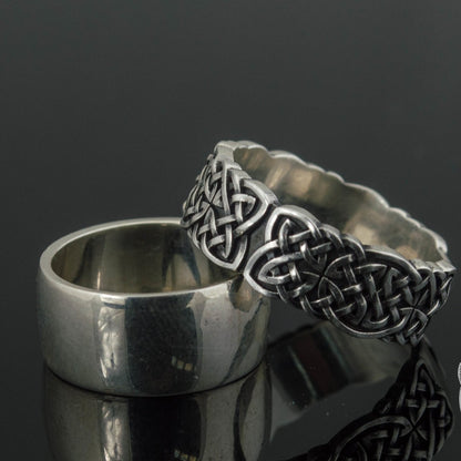 Norse Ornament 925 Sterling Silver Viking Ring - VikingsBrand
