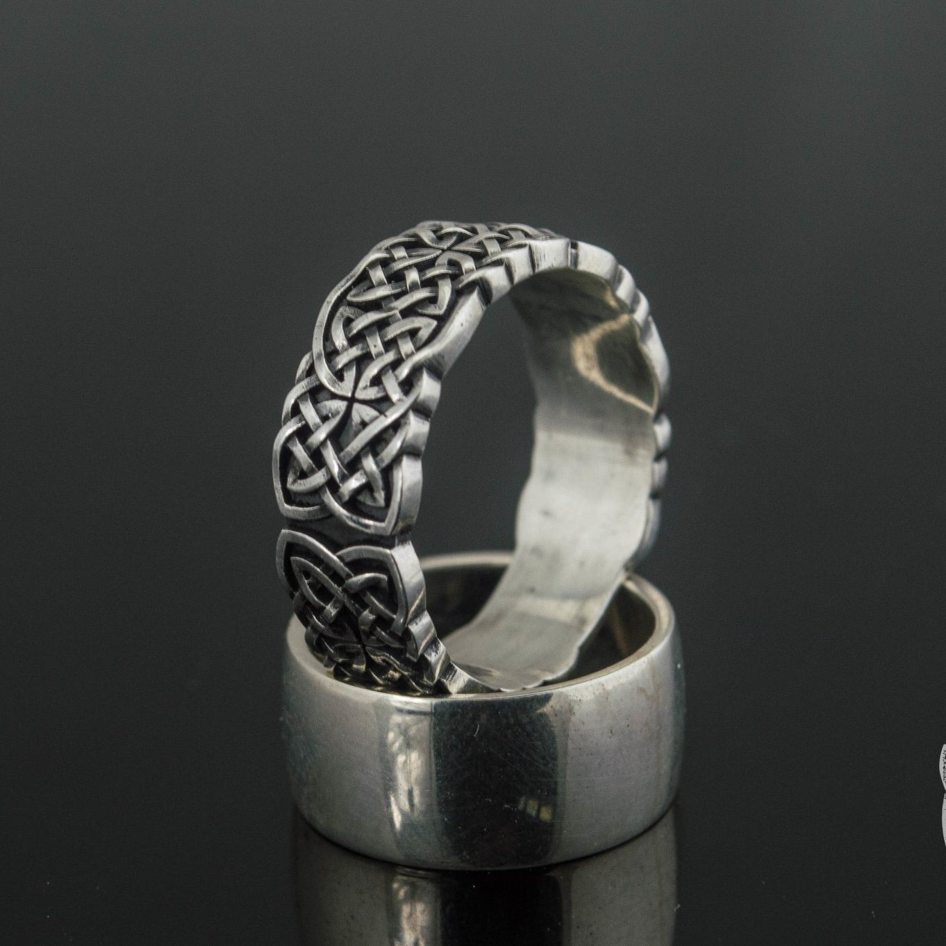 Norse Ornament 925 Sterling Silver Viking Ring - VikingsBrand