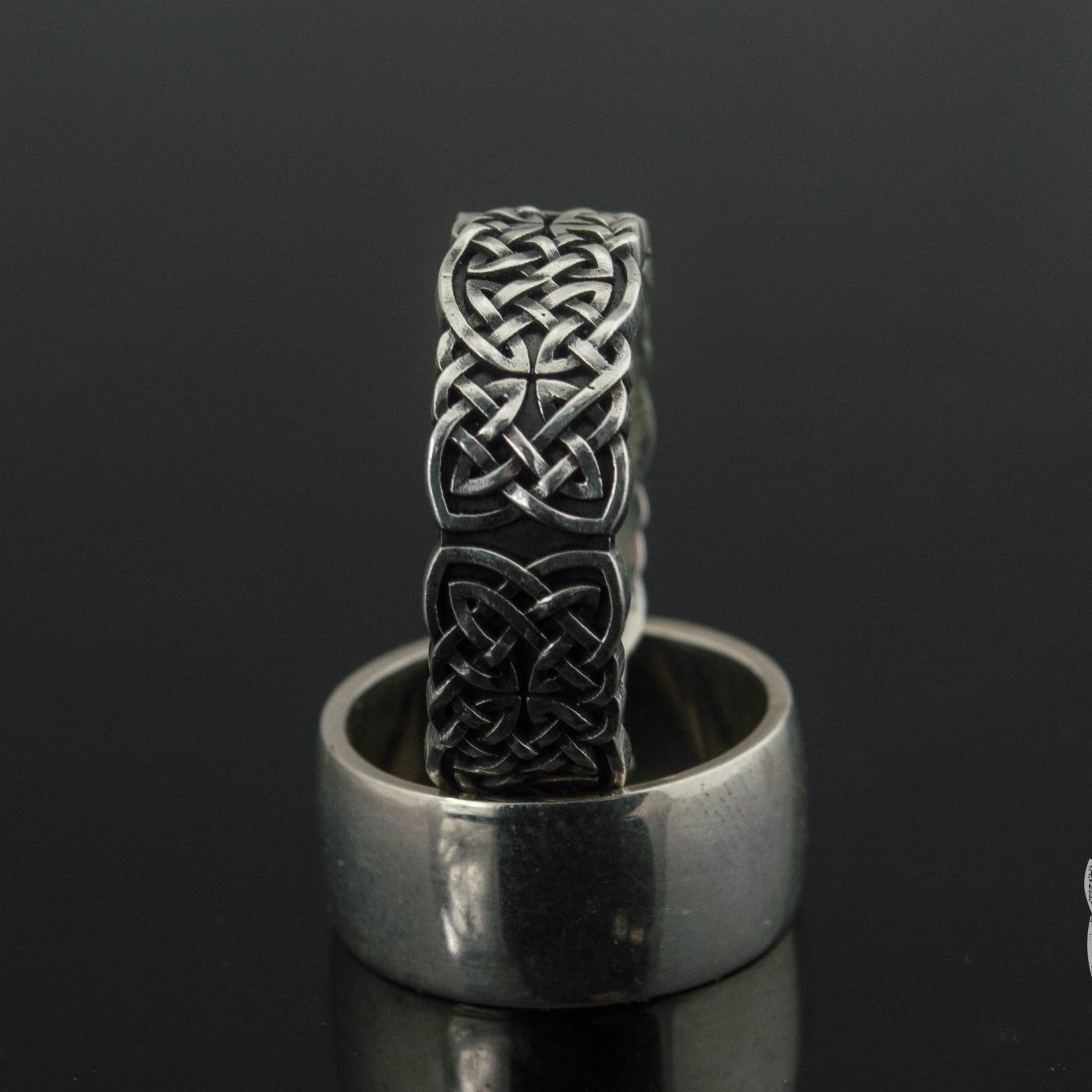 Norse Ornament 925 Sterling Silver Viking Ring - VikingsBrand