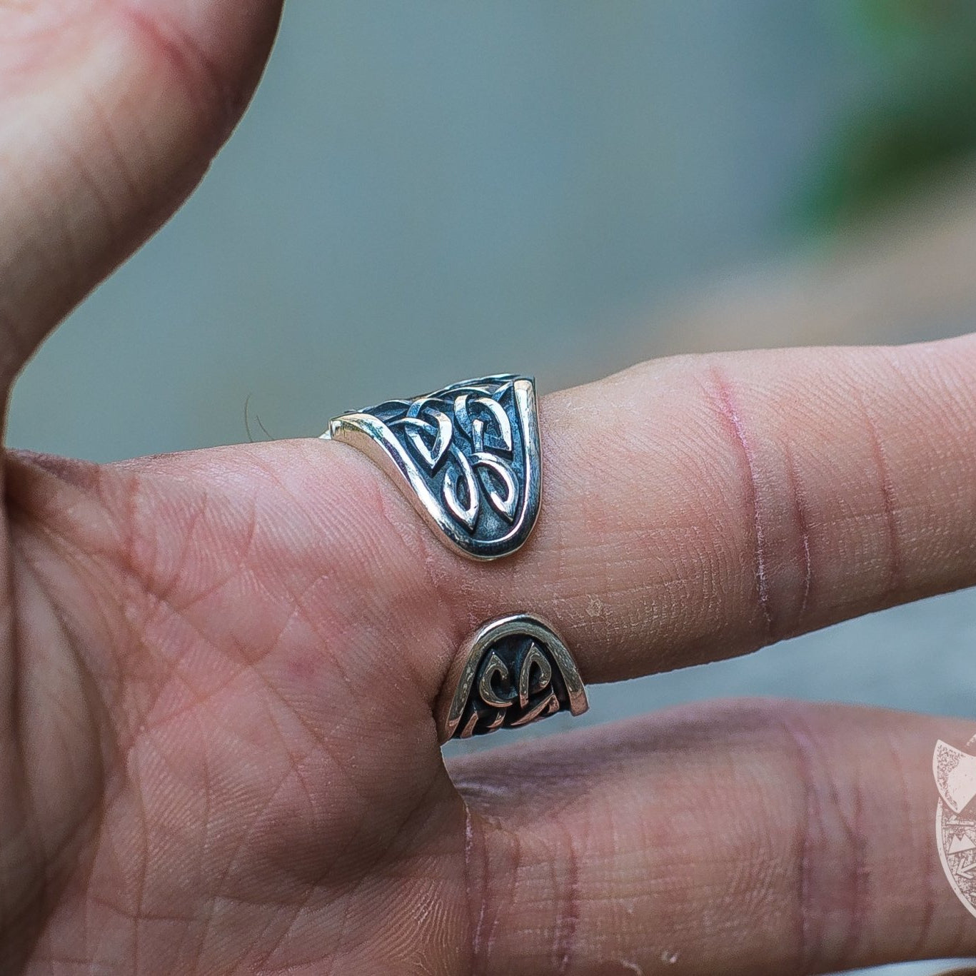 Norse Ornament Helm of Awe Symbol Viking Ring - VikingsBrand