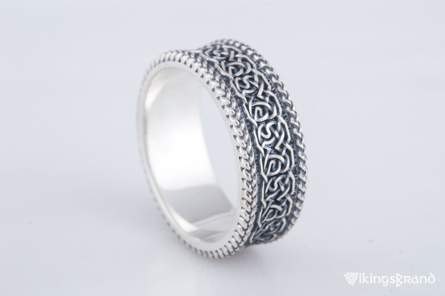 Norse Ornament Viking Ring Sterling Silver Handmade Viking Jewelry