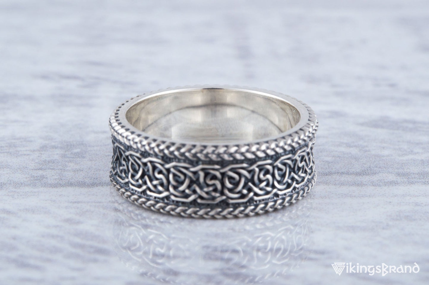 Norse Ornament Viking Ring Sterling Silver Handmade Viking Jewelry