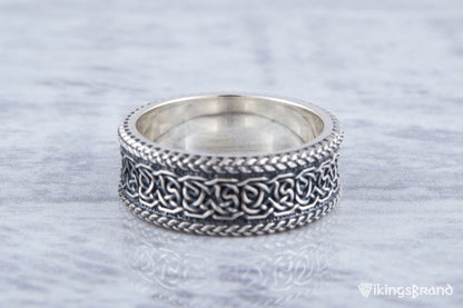 Norse Ornament Viking Ring Sterling Silver Handmade Viking Jewelry