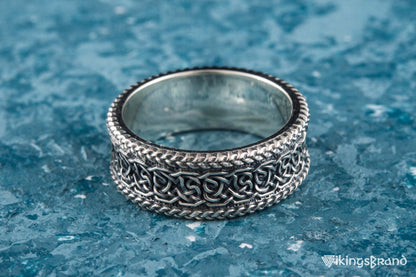 Norse Ornament Viking Ring Sterling Silver Handmade Viking Jewelry