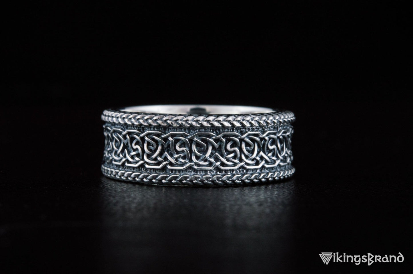 Norse Ornament Viking Ring Sterling Silver Handmade Viking Jewelry