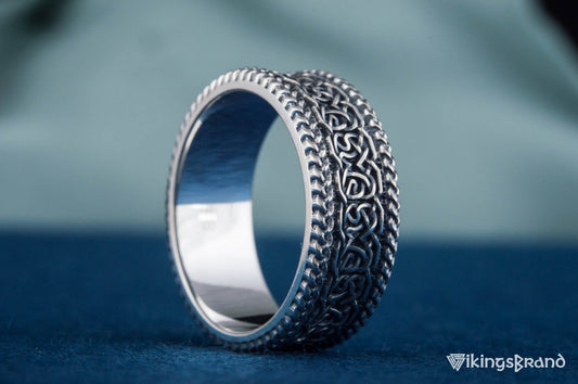 Norse Ornament Viking Ring Sterling Silver Handmade Viking Jewelry