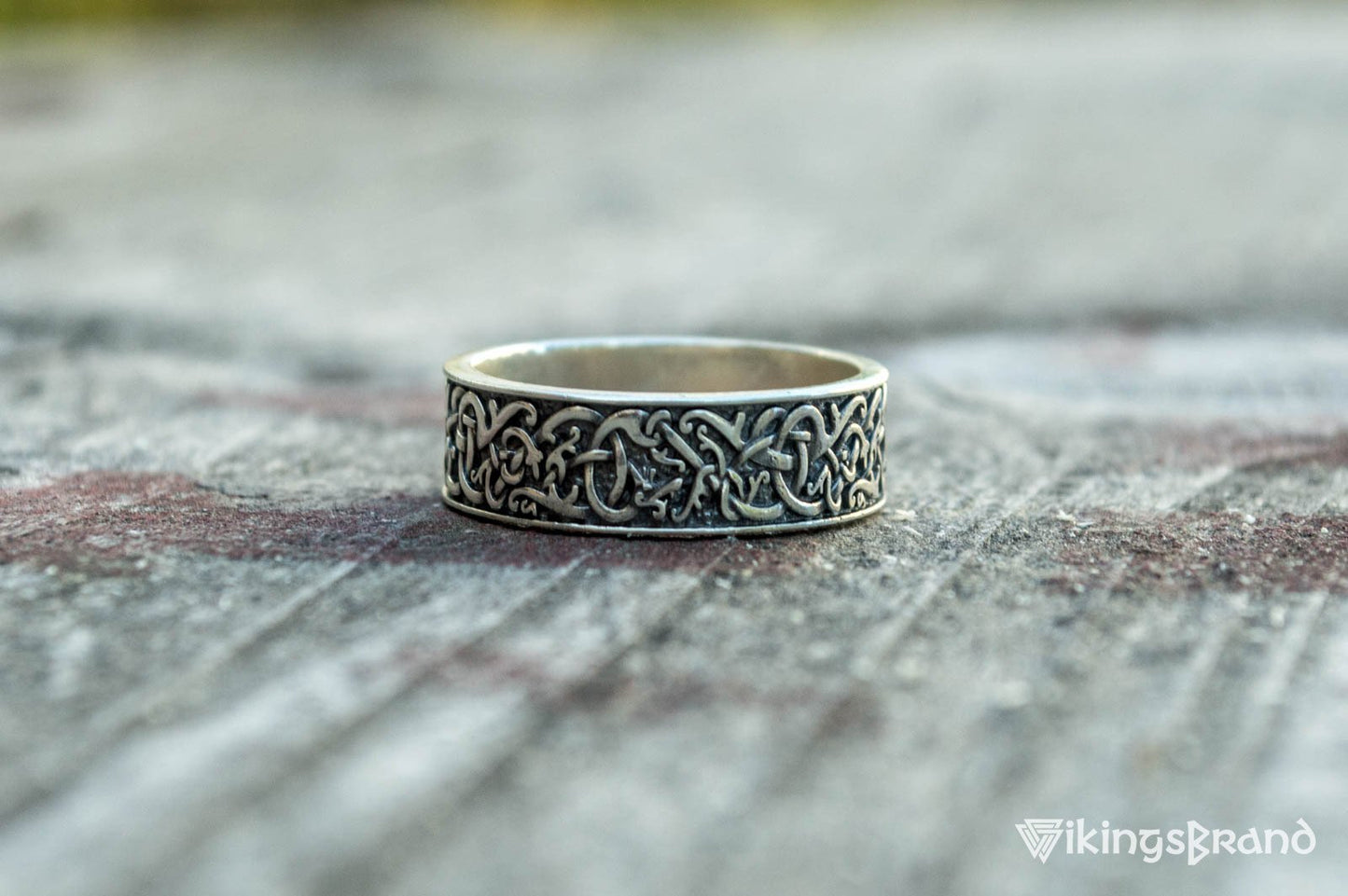 Norse Ornament Vikings Ring Sterling Silver Handcrafted Jewelry