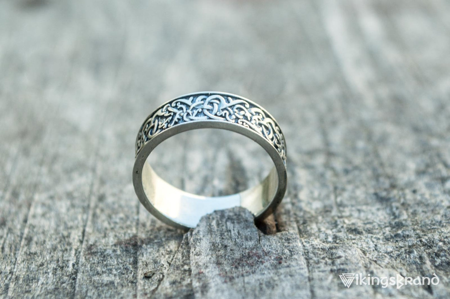 Norse Ornament Vikings Ring Sterling Silver Handcrafted Jewelry