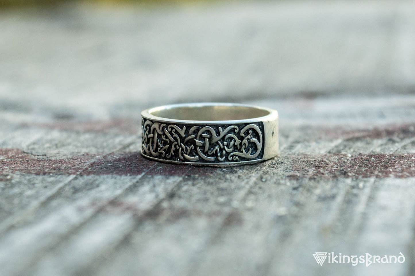 Norse Ornament Vikings Ring Sterling Silver Handcrafted Jewelry