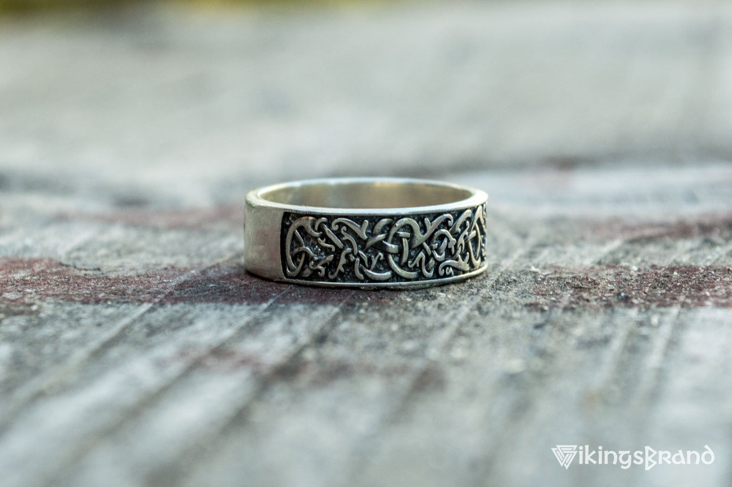 Norse Ornament Vikings Ring Sterling Silver Handcrafted Jewelry
