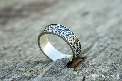 Norse Ornament Vikings Ring Sterling Silver Handcrafted Jewelry