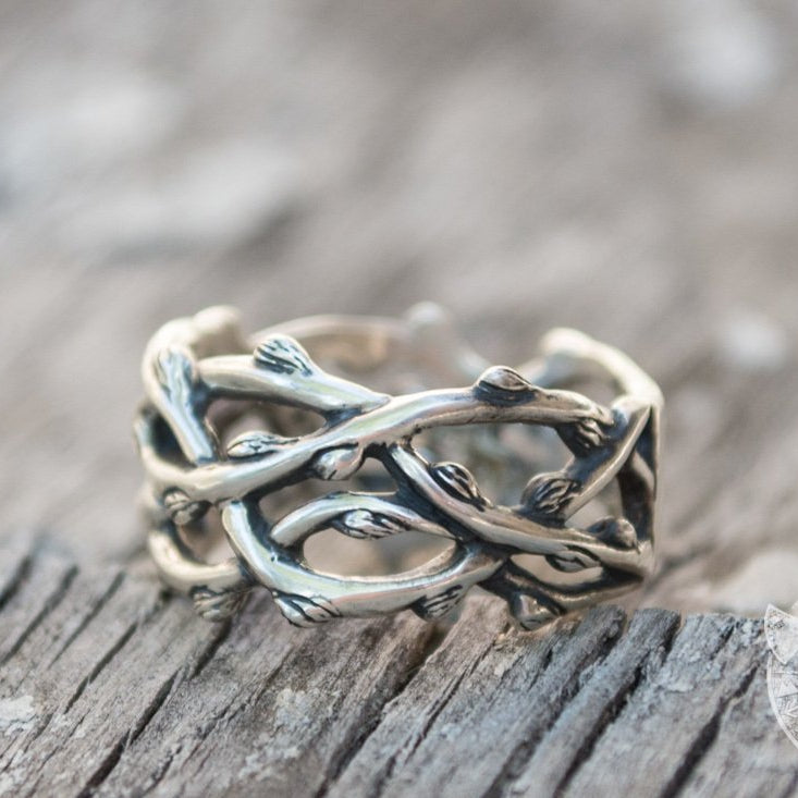 Norse Plexus Branches 925 Sterling Silver Viking Ring - VikingsBrand