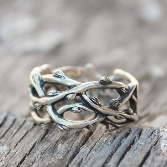 Norse Plexus Branches 925 Sterling Silver Viking Ring - VikingsBrand