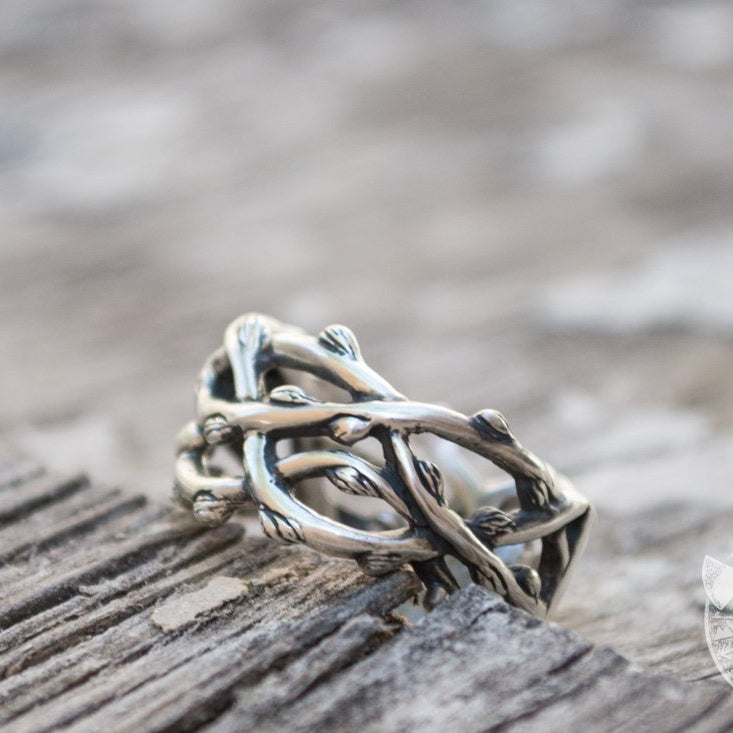 Norse Plexus Branches 925 Sterling Silver Viking Ring - VikingsBrand