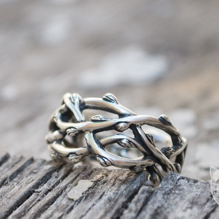 Norse Plexus Branches 925 Sterling Silver Viking Ring - VikingsBrand