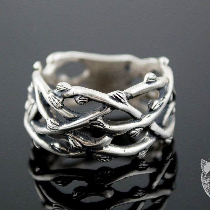Norse Plexus Branches 925 Sterling Silver Viking Ring - VikingsBrand