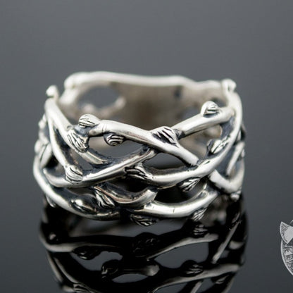 Norse Plexus Branches 925 Sterling Silver Viking Ring - VikingsBrand