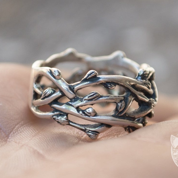 Norse Plexus Branches 925 Sterling Silver Viking Ring - VikingsBrand