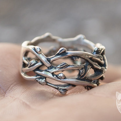Norse Plexus Branches 925 Sterling Silver Viking Ring - VikingsBrand