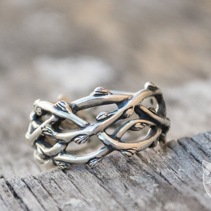 Norse Plexus Branches 925 Sterling Silver Viking Ring - VikingsBrand