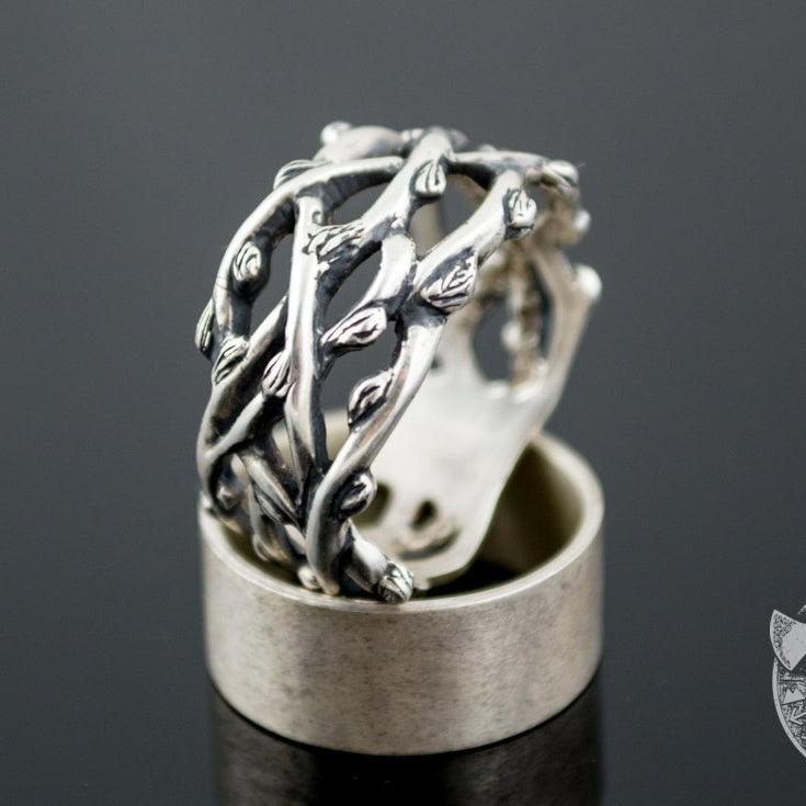 Norse Plexus Branches 925 Sterling Silver Viking Ring - VikingsBrand