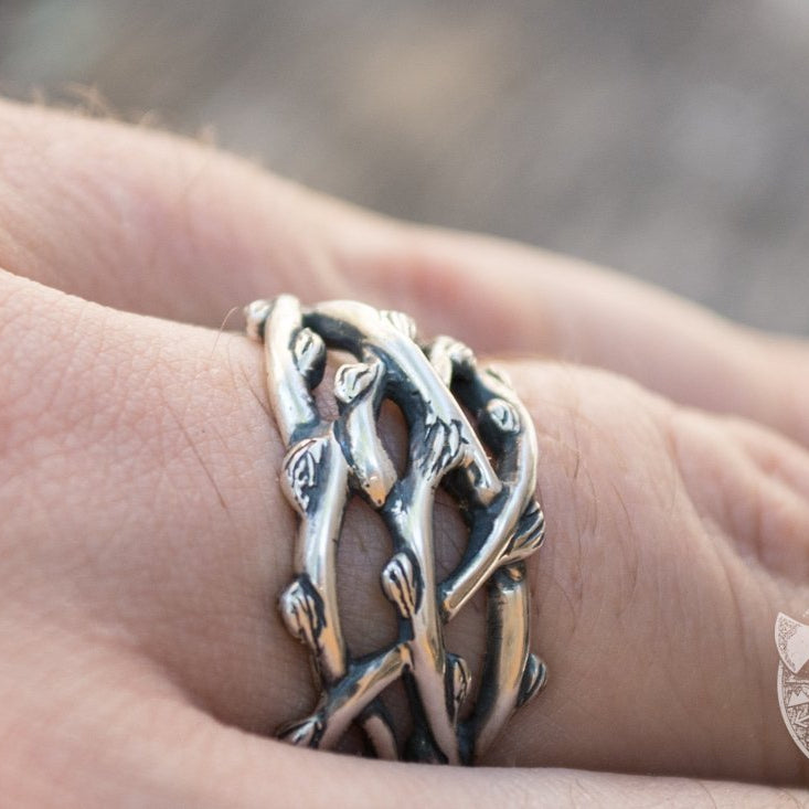 Norse Plexus Branches 925 Sterling Silver Viking Ring - VikingsBrand