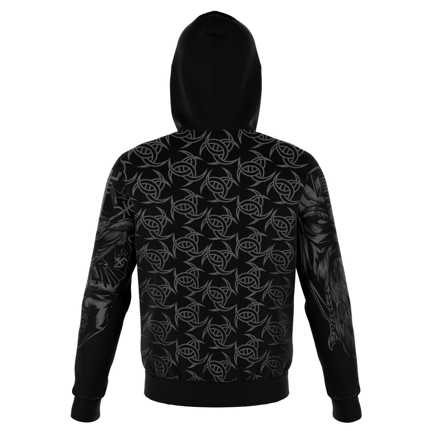 Norse Warrior - Viking Tattoo Style Hoodie 001 - VikingsBrand
