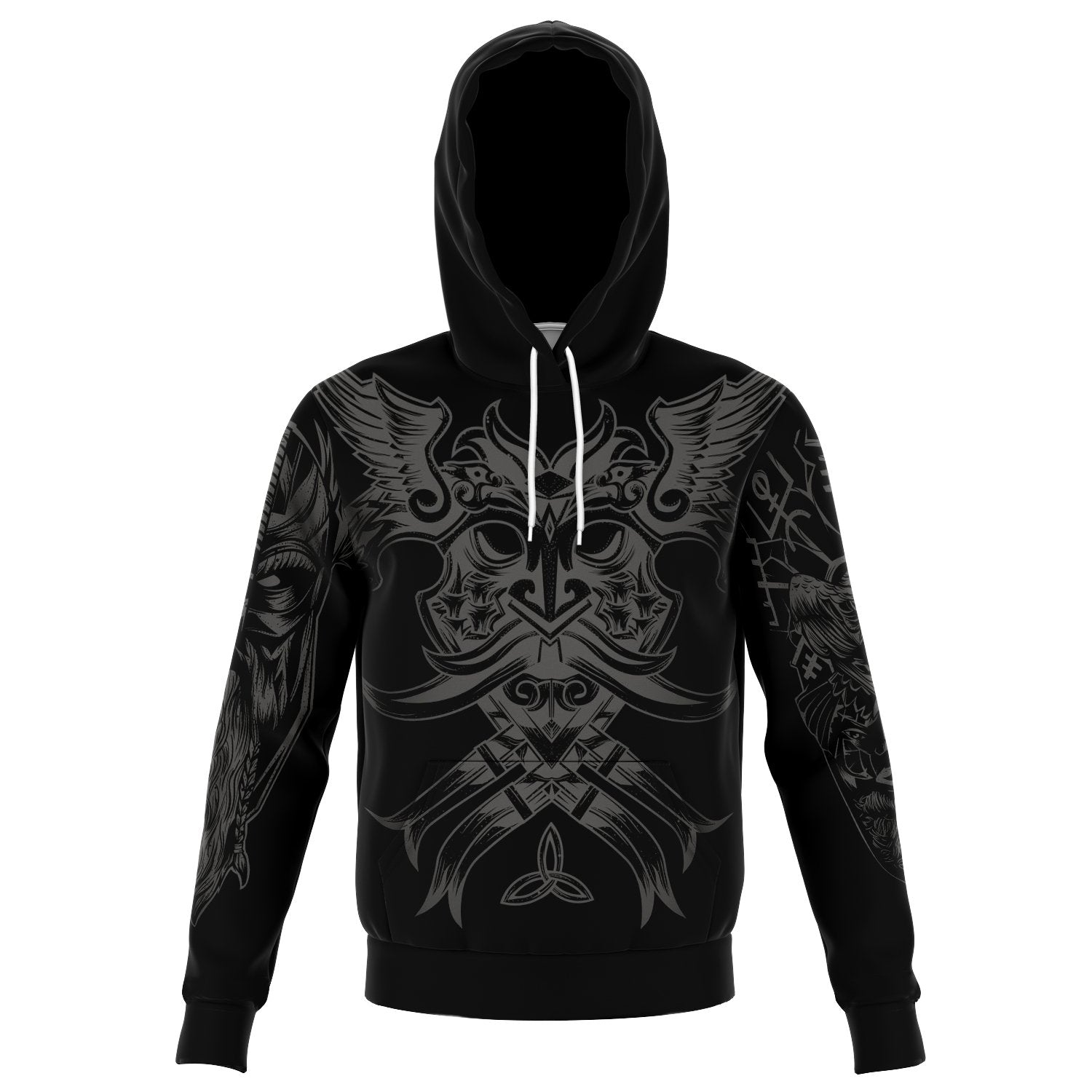 Norse Warrior - Viking Tattoo Style Hoodie 001 - VikingsBrand