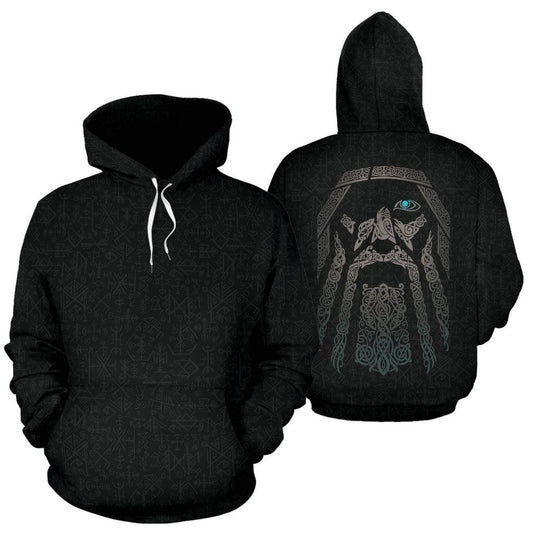 Odin All Over Hoodie - VikingsBrand