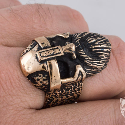 Odin Allfather Handcrafted Viking Bronze Ring