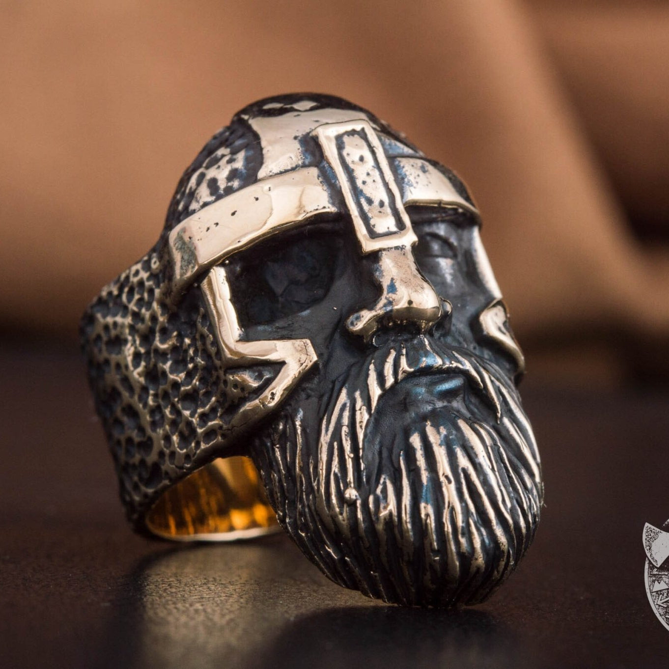 Odin Allfather Handcrafted Viking Bronze Ring