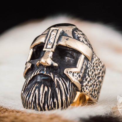 Odin Allfather Handcrafted Viking Bronze Ring