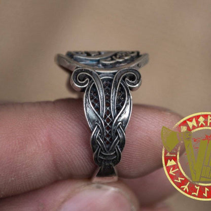 Odin Horn Symbol with Viking Ornament - VikingsBrand