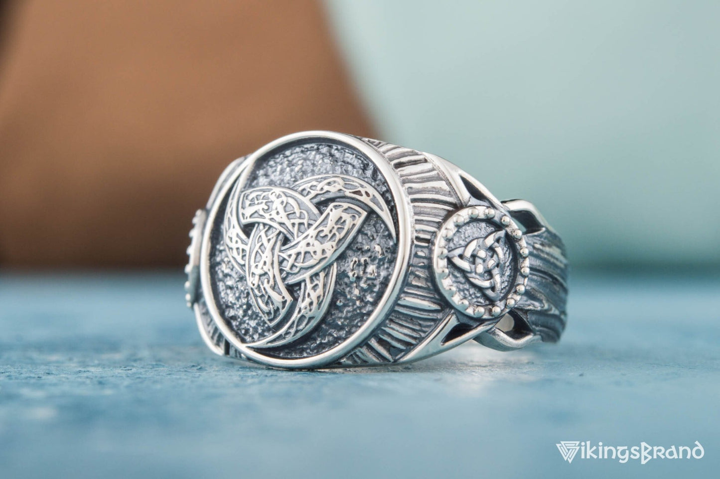 Odin Horn Viking Symbol Ring Sterling Silver Handmade Viking Jewelry