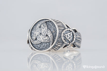 Odin Horn Viking Symbol Ring Sterling Silver Handmade Viking Jewelry
