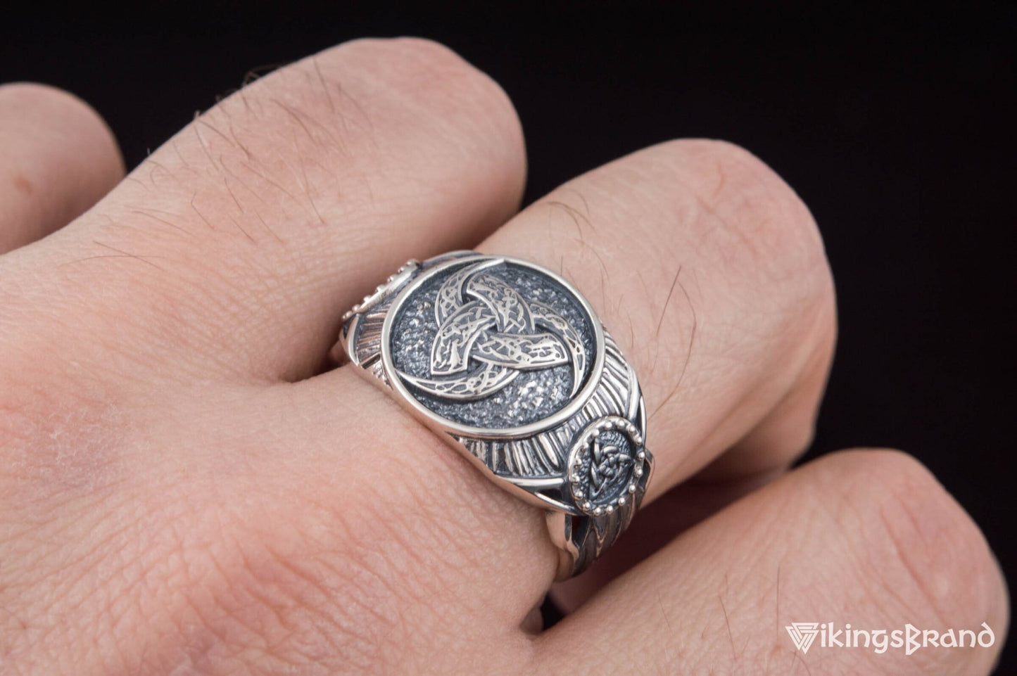 Odin Horn Viking Symbol Ring Sterling Silver Handmade Viking Jewelry