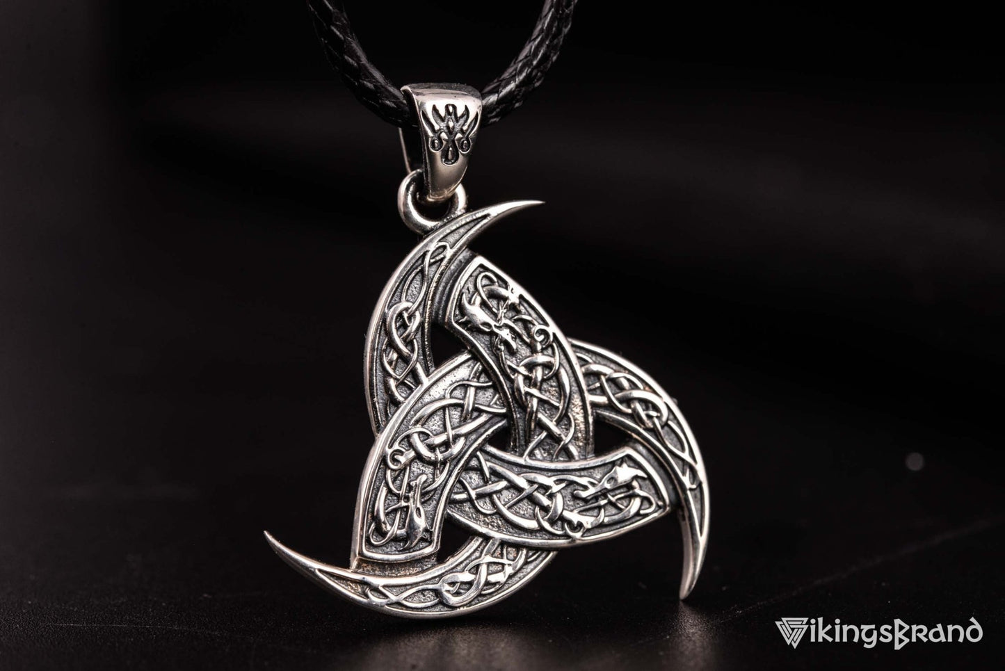 Odin Horn Vikings Pendant Sterling Silver Unique Jewelry
