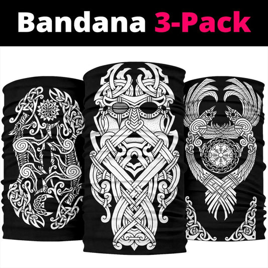 Odin, Skoll & Hati, Huginn & Muninn Viking Bandana 3-Pack
