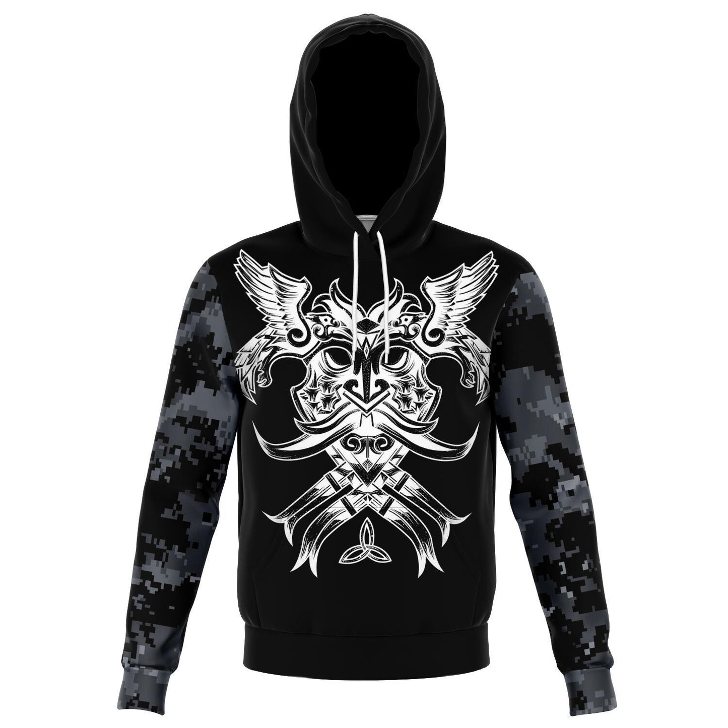 Odin with Ravens Camo Hoodie - VikingsBrand