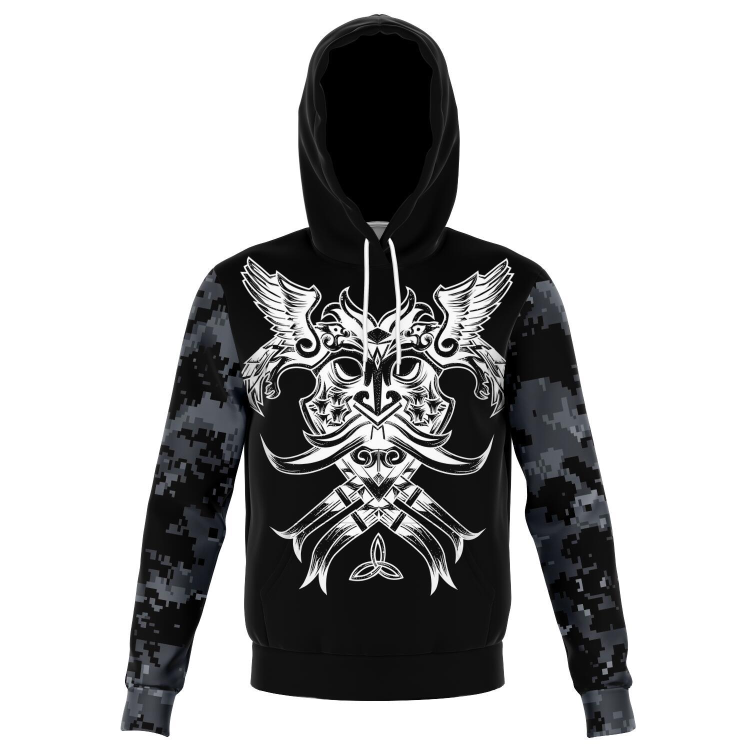 Odin with Ravens Camo Hoodie - VikingsBrand