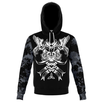 Odin with Ravens Camo Hoodie - VikingsBrand