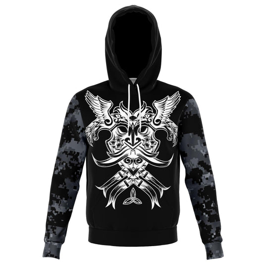 Odin with Ravens Camo Hoodie - VikingsBrand