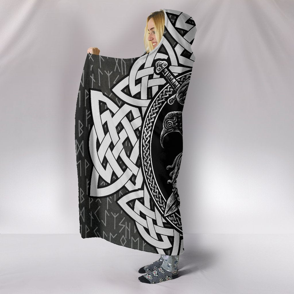 Odin with Ravens Hooded Blanket - VikingsBrand