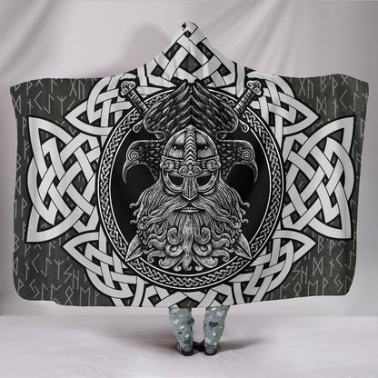 Odin with Ravens Hooded Blanket - VikingsBrand