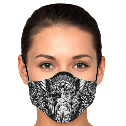 Odin with Vegvisir Viking Face Mask Cover