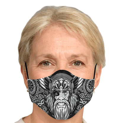 Odin with Vegvisir Viking Face Mask Cover