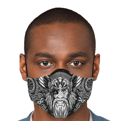 Odin with Vegvisir Viking Face Mask Cover