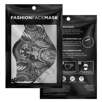 Odin with Vegvisir Viking Face Mask Cover